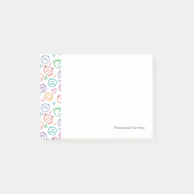 Lächelmuster Post-it Klebezettel (Vorderseite)