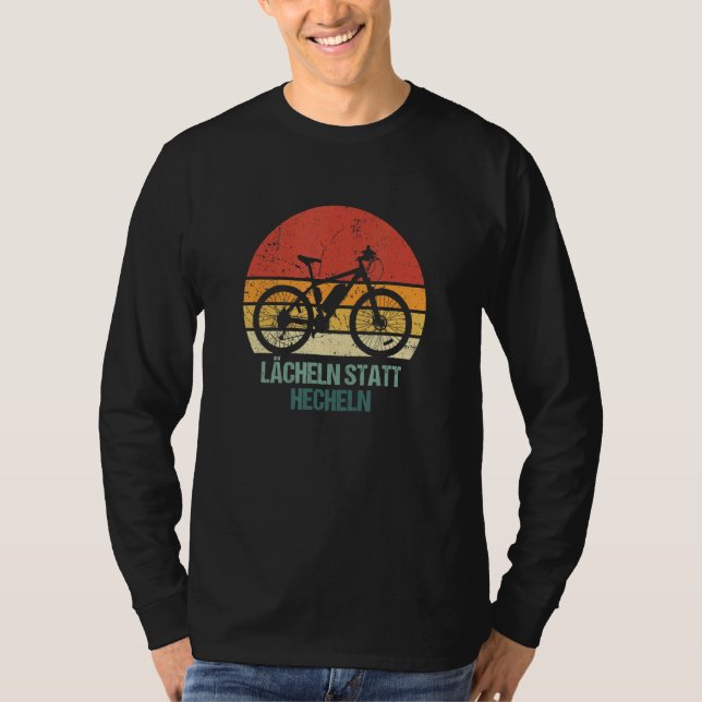 Lächeln anstatt das Retro E Bike Ebike EMTB P T-Shirt (Vorderseite)