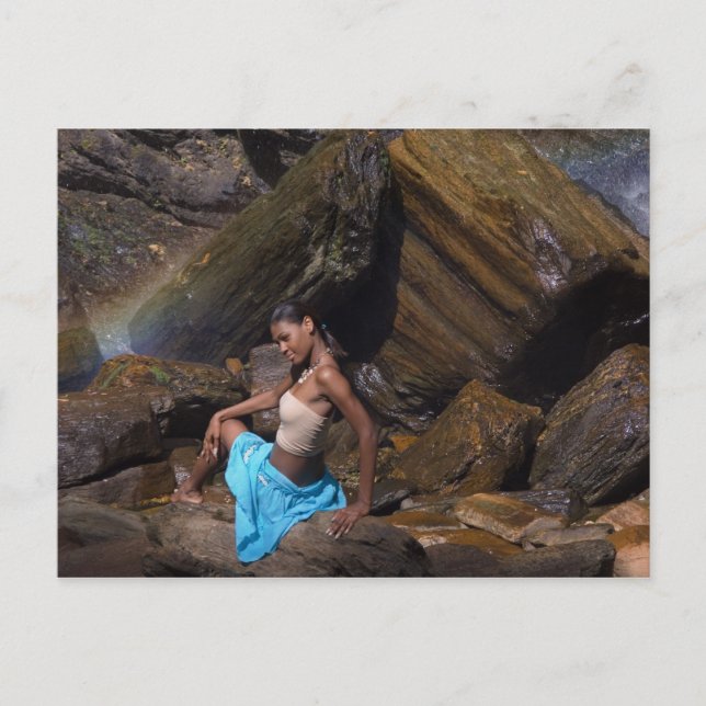 Lächeln auf den Felsen Postkarte (Vorderseite)