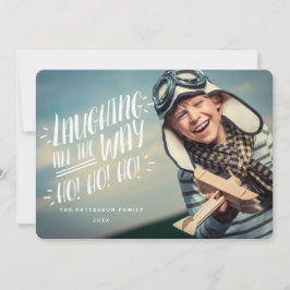 Lächeln auf der ganzen Reise fröhliche Fotokarte Feiertagskarte