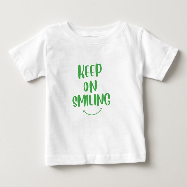Lächeln behalten baby t-shirt (Vorderseite)