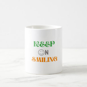 Lächeln behalten kaffeetasse