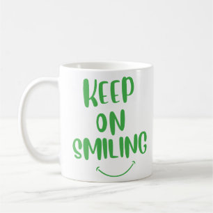 Lächeln behalten kaffeetasse