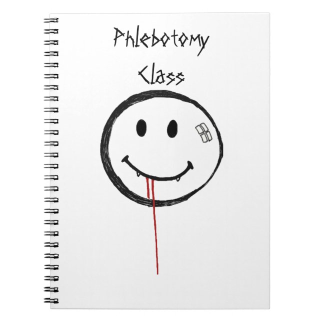 Lächeln Bloody Vampire Notizblock (Vorderseite)