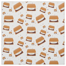 Lächeln Brown White Illustriert S'more Muster
