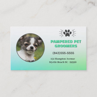 Lächeln Chihuahua Pet Groomer Business Card Visitenkarte