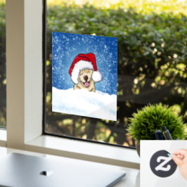 Lächeln Chow Weihnachtsfenster klammern Fensteraufkleber