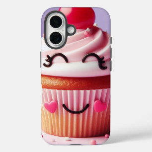 Lächeln Cupcake mit Cherry - Sweet Delight Design iPhone 16 Hülle