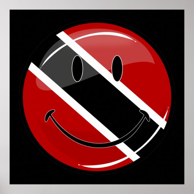 Lächeln der Flagge Trinidad und Tobago Poster (Vorne)
