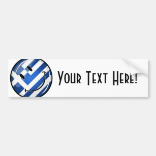 Lächeln der griechischen Flagge Autoaufkleber
