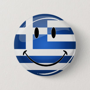 Lächeln der griechischen Flagge Button