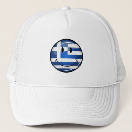 Lächeln der griechischen Flagge Truckerkappe