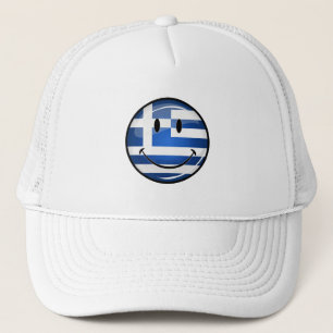 Lächeln der griechischen Flagge Truckerkappe