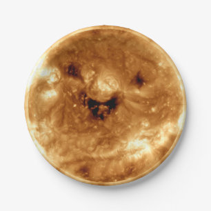 Lächeln der Sonne von der NASA-Sonnenstudio Pappteller