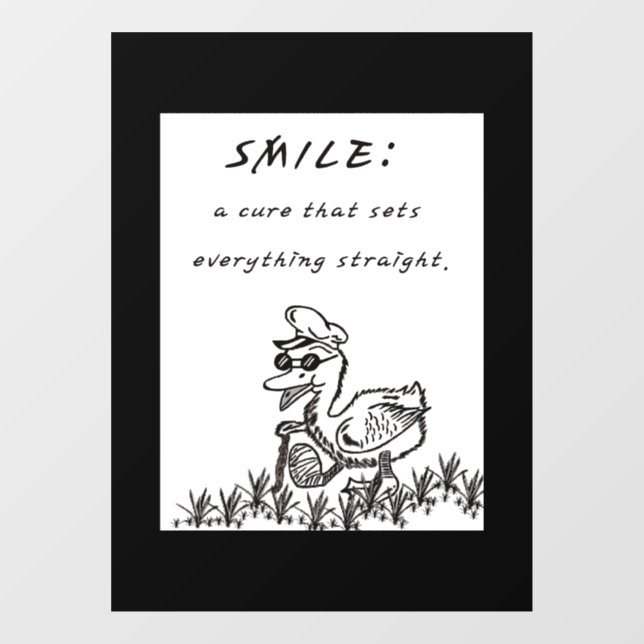 LÄCHELN, DIE KÖRPERN FENSTERAUFKLEBER (Blatt)