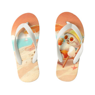Lächeln Dog - Strandmodus eingeschaltet Kinderbadesandalen