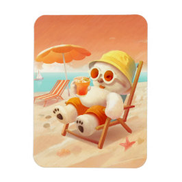 Lächeln Dog - Strandmodus eingeschaltet Magnet