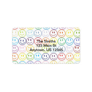 Lächeln, egal was Labels Adressaufkleber