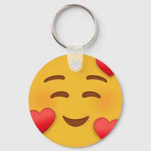 Lächeln Emoji mit Herz Schlüsselanhänger