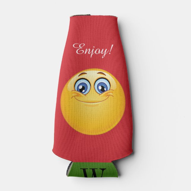 Lächeln Emoticon Can Cooler - srf Flaschenkühler (Vorderseite)