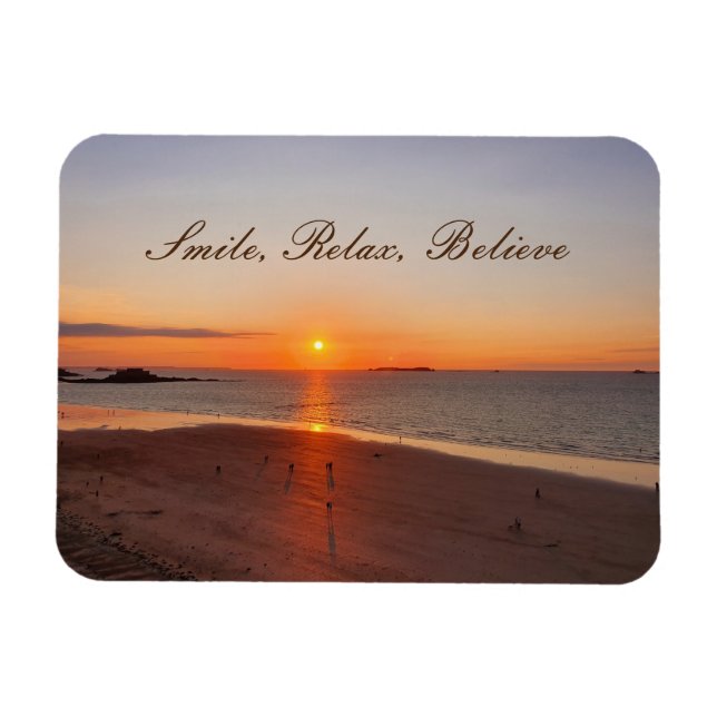 Lächeln, entspannen, glauben magnet (Horizontal)