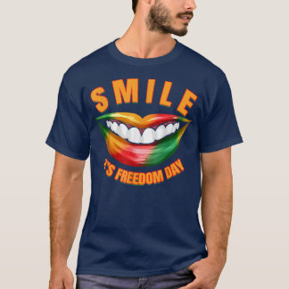 Lächeln Es ist Freiheit Tag, Afro Schwarze Frau Ju T-Shirt