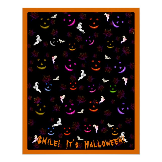 Lächeln Es ist glücklich Halloween Fall Spooky Gei Poster (Vorderseite)