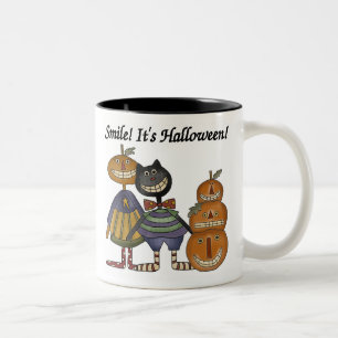 Lächeln Es ist Halloween Zweifarbige Tasse