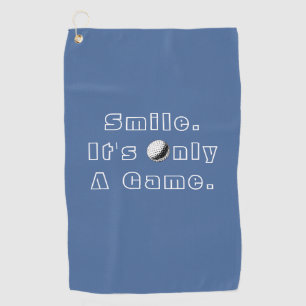 Lächeln Es ist nur ein Spiel, personalisieren, bla Golfhandtuch