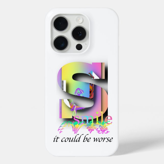 Lächeln, es könnte schlimmer sein Case-Mate iPhone hülle (Rückseite)