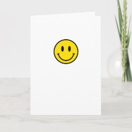 Lächeln Gelb Schwarz-weiß Happy Face Emoji Karte