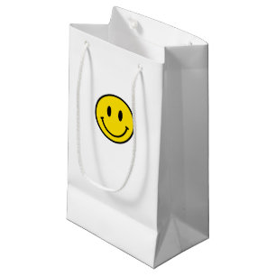 Lächeln Gelb Schwarz-weiß Happy Face Emoji Kleine Geschenktüte