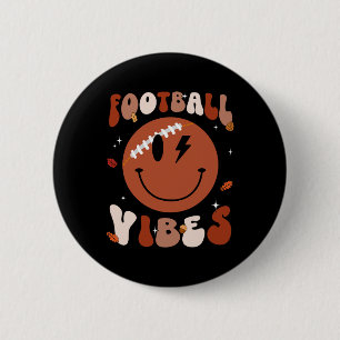 Lächeln Gesicht Fußbyll Vibes Tis Die Saison Herbs Button