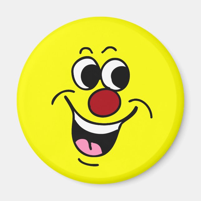 Lächeln Gesicht Grumpey Magnet (Vorne)