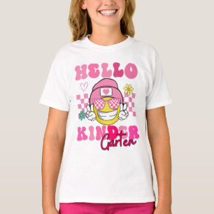 Lächeln Gesicht Hallo Kindergarten Erster Schultag T-Shirt