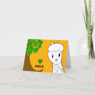 Lächeln! Giraffe Notecard Karte