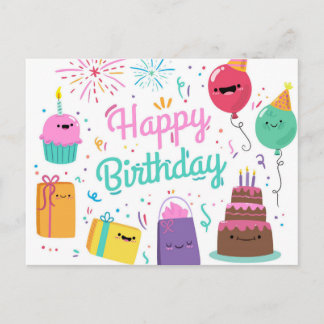 Lächeln glücklich Geburtstag Postkarte