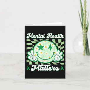 Lächeln glücklich Gesicht Niedliche Blume Mental H Karte