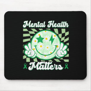 Lächeln glücklich Gesicht Niedliche Blume Mental H Mousepad