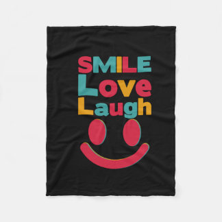 Lächeln, glücklich, niedlich, trendy, gelb, ästhet fleecedecke
