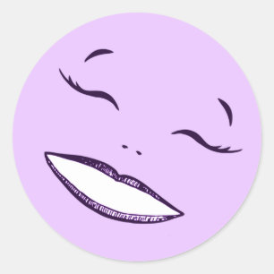 Lächeln glückliche Mädchen rosa Aufkleber pink