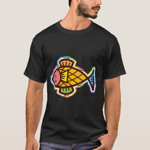 Lächeln glücklicher kleiner Fisch Traum, Angeln, R T-Shirt