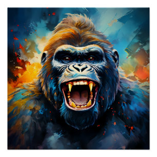 Lächeln Gorilla Poster