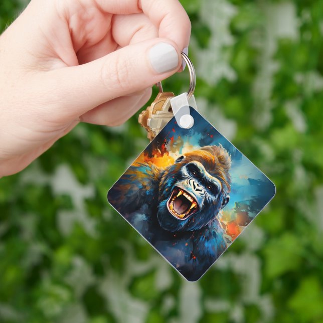 Lächeln Gorilla Schlüsselanhänger (Hand)