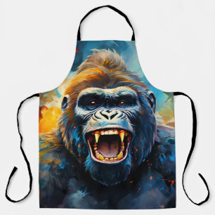 Lächeln Gorilla Schürze
