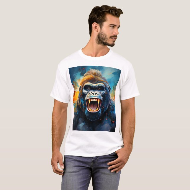 Lächeln Gorilla T-Shirt (Vorne ganz)