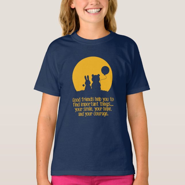 Lächeln, Hoffnung, Mut T-Shirt (Vorderseite)