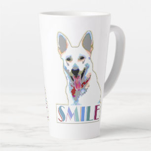 Lächeln Hund fröhlich Motivierend Spaß fröhlich Milchtasse