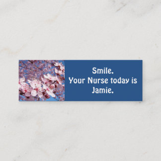 Lächeln Ihre Krankenschwester ist heute Mini Visitenkarte