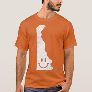 Lächeln in DE Funny Delaware Happy Face T-Shirt